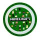 Minecraft Green műanyag lapostányér (21 cm)