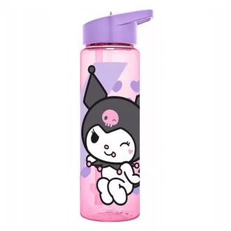 Hello Kitty Kuromi műanyag szívószálas kulacs 600ml