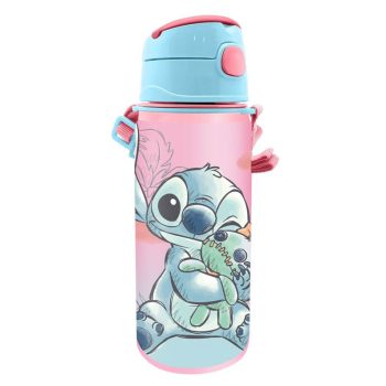 Disney Lilo és Stitch, A csillagkutya Cheeky alumínium kulacs akasztóval 600ml
