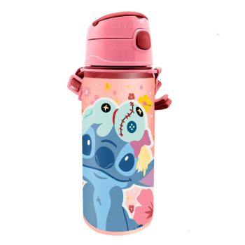 Disney Lilo és Stitch, A csillagkutya alumínium kulacs akasztóval 600ml