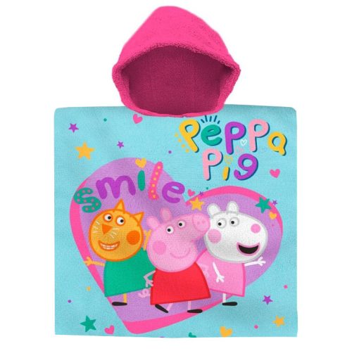 Peppa malac Smile strand törölköző poncsó (60x120cm)