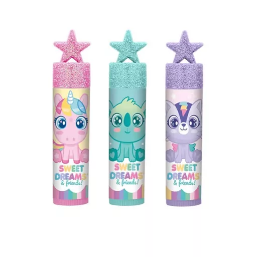 Állatos Sweet Dreams ajakbalzsam szett varázspálcában 3 db-os
