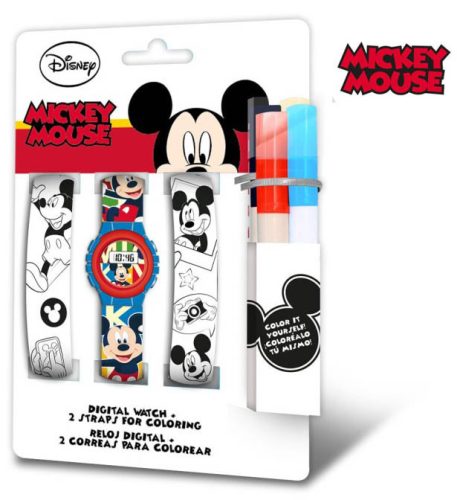 Disney Mickey digitális karóra + színezhető óraszíj szett