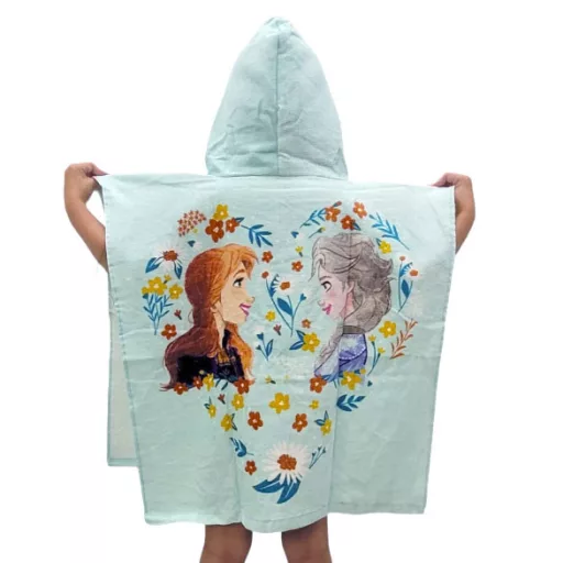 Disney Jégvarázs Flower strand törölköző poncsó (60x120cm)