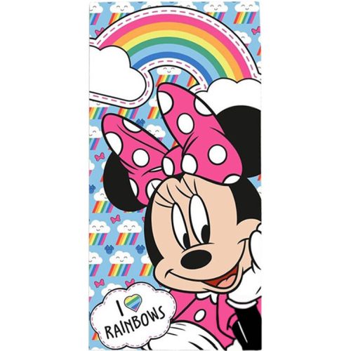 Disney Minnie Rainbows fürdőlepedő, strand törölköző (70x140cm)