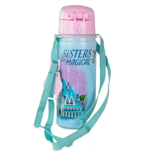 Disney Jégvarázs Magical alumínium szívószálas kulacs akasztóval 600ml