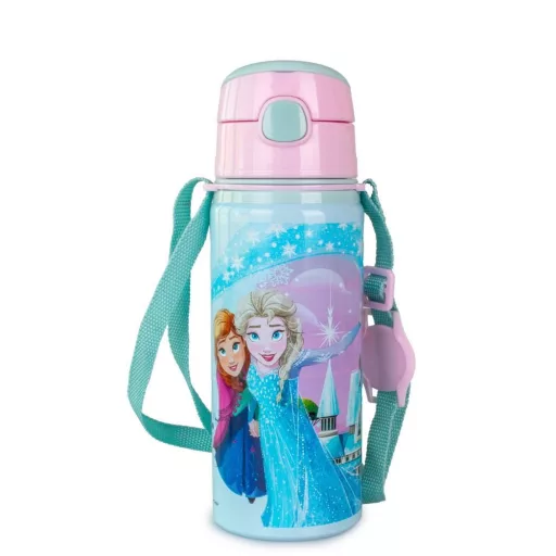 Disney Jégvarázs Magical alumínium szívószálas kulacs akasztóval 600ml