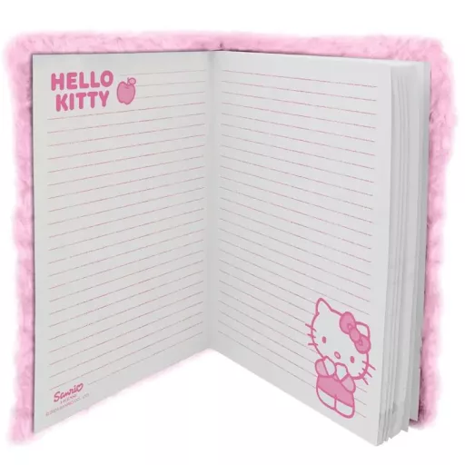 Hello Kitty Rainbow 3D plüss A5 lakatos napló