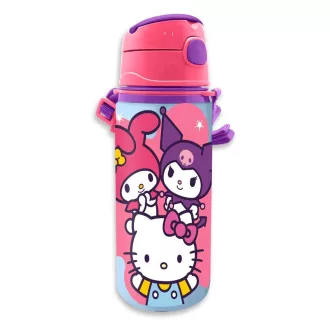 Hello Kitty Friends alumínium kulacs akasztóval 600ml