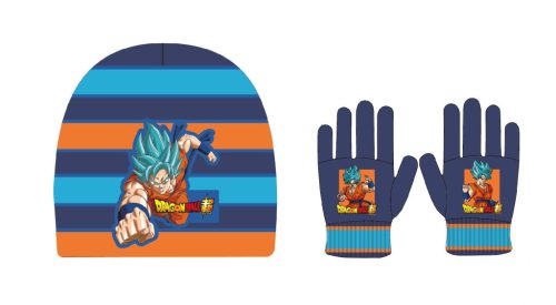 Dragon Ball Saiyan Blue gyerek sapka + kesztyű szett