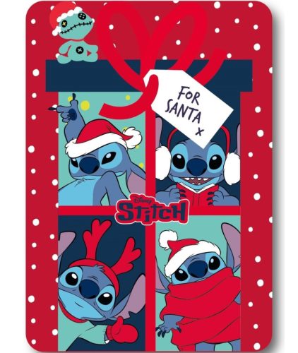 Disney Lilo és Stitch, A csillagkutya Santa Karácsony polár takaró 100x140 cm