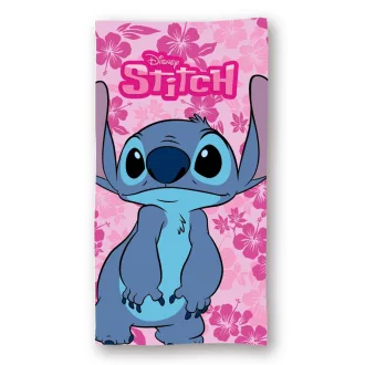   Disney Lilo és Stitch, A csillagkutya Floral Love fürdőlepedő, strandtörölköző 70x140cm (Fast Dry)