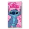Disney Lilo és Stitch, A csillagkutya Floral Love fürdőlepedő, strandtörölköző 70x140cm (Fast Dry)
