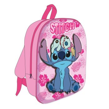 Disney Lilo és Stitch, A csillagkutya Pink Mischief 3D hátizsák, táska 30cm
