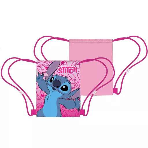 Disney Lilo és Stitch, A csillagkutya Pink Planet sporttáska, tornazsák 40cm