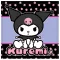 Hello Kitty Kuromi kéztörlő, arctörlő, törölköző 30x30 cm