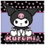 Hello Kitty Kuromi kéztörlő, arctörlő, törölköző 30x30 cm