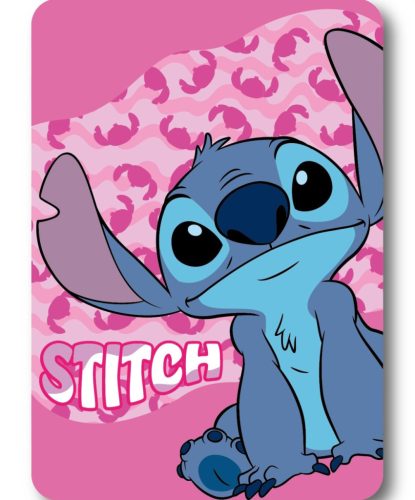 Disney Lilo és Stitch, A csillagkutya Pink Wave polár takaró 100x140 cm