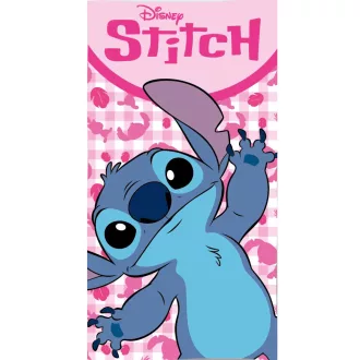   Disney Lilo és Stitch, A csillagkutya Pink Fun fürdőlepedő, strandtörölköző 70x140cm (Fast Dry)