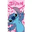 Disney Lilo és Stitch, A csillagkutya Pink Fun fürdőlepedő, strandtörölköző 70x140cm (Fast Dry)