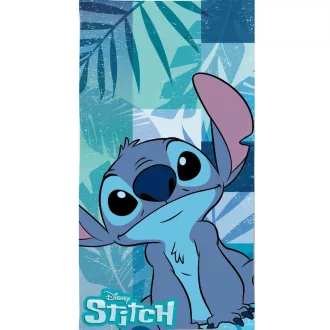   Disney Lilo és Stitch, A csillagkutya Blue Leaf fürdőlepedő, strandtörölköző 70x140cm (Fast Dry)