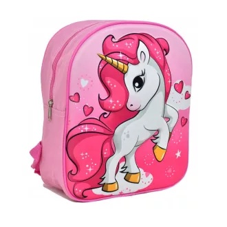 Unikornis Pink Fantasy 3D hátizsák, táska 30cm
