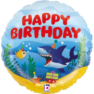 Happy Birthday Ocean mini fólia lufi 19cm