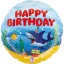 Happy Birthday Ocean mini fólia lufi 19cm
