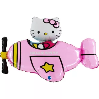 Hello Kitty Airplane Pink fólia lufi 76cm