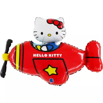 Hello Kitty Airplane Red fólia lufi 76cm