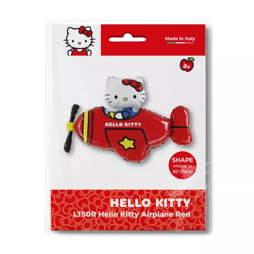 Hello Kitty Airplane Red fólia lufi 76cm