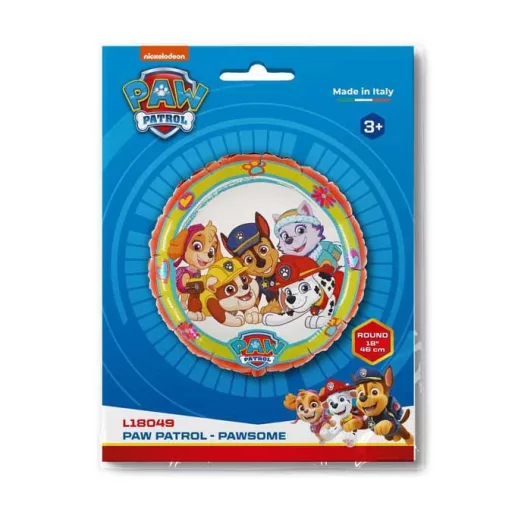 Mancs Őrjárat Pawsome fólia lufi 46cm