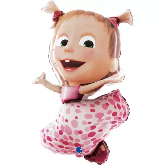 Mása és a medve Pois fólia lufi 104cm