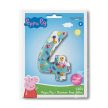 Peppa malac Blue 4-es szám fólia lufi 66cm