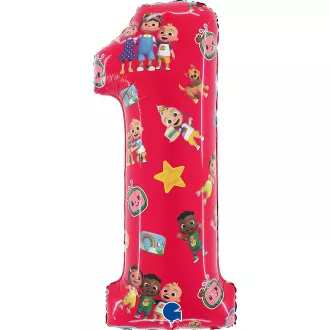 CoComelon Red 1-es szám fólia lufi 66cm