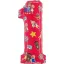 CoComelon Red 1-es szám fólia lufi 66cm
