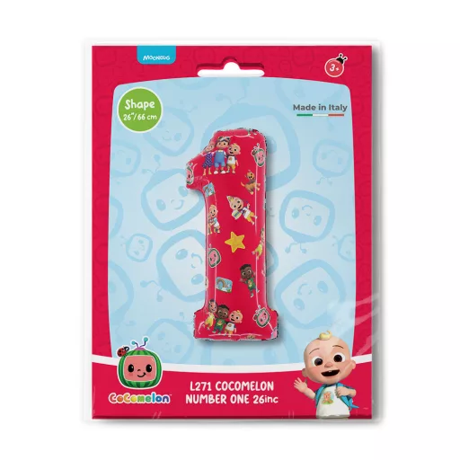 CoComelon Red 1-es szám fólia lufi 66cm