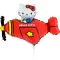 Hello Kitty Airplane Red mini fólia lufi 35cm