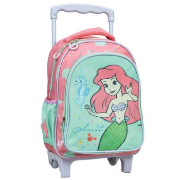 Disney Hercegnők Ariel gurulós ovis hátizsák, táska 30cm