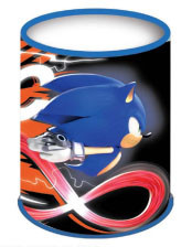 Sonic a sündisznó Get Me fém ceruzatartó 10,5cm