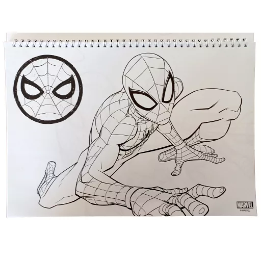 Pókember World of Webs A/4 spirál vázlatfüzet 40 lapos matricával