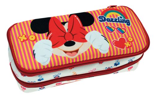 Disney Minnie Wink 2 rekeszes tolltartó 26 cm