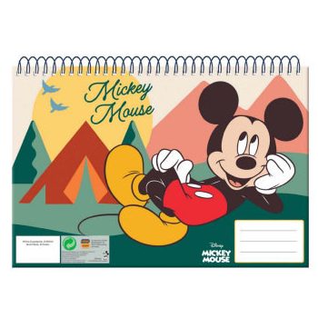 Disney Mickey Nature A/4 spirál vázlatfüzet, 30 lapos