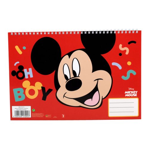 Disney Mickey Oh Boy A/4 spirál vázlatfüzet, 30 lapos