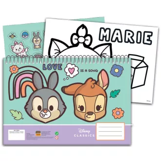   Disney Classics Love A/4 spirál vázlatfüzet 40 lapos matricával