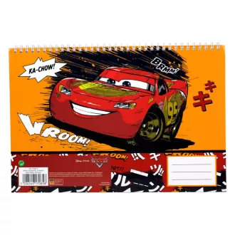 Disney Verdák Vroom A/4 spirál vázlatfüzet, 30 lapos