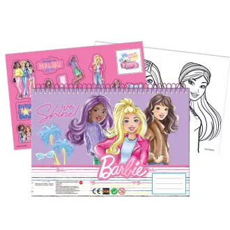 Barbie Paints A/4 spirál vázlatfüzet 40 lapos matricával
