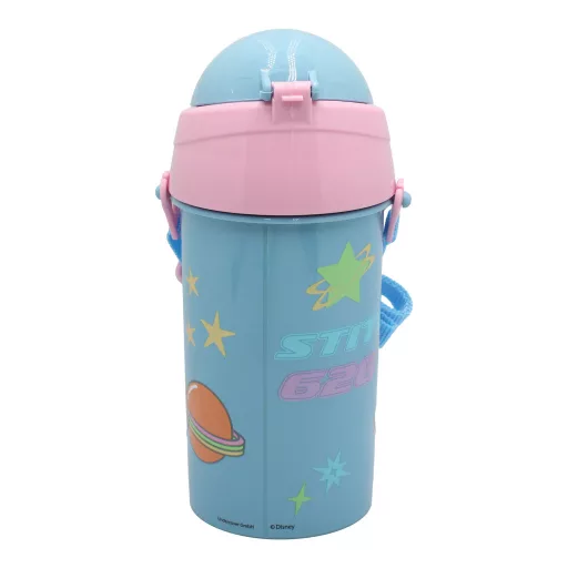 Disney Lilo és Stitch, A csillagkutya Alien 626 műanyag szívószálas kulacs akasztóval 500ml