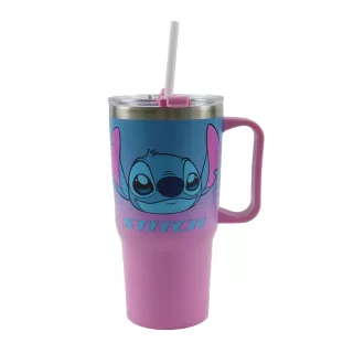 Disney Lilo és Stitch, A csillagkutya Alien 626 rozsdamentes acél thermo szívószálas kulacs 520ml
