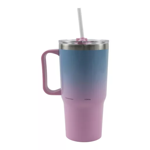 Disney Lilo és Stitch, A csillagkutya Alien 626 rozsdamentes acél thermo szívószálas kulacs 520ml